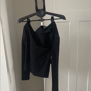 Anthropologie Elegant Black Off-Shoulder Top